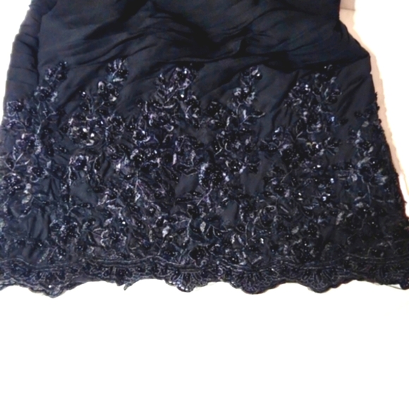 JJ's House Beautiful Black Beaded Ruched Cocktail Dress Custom NEW - Picture 15 of 15